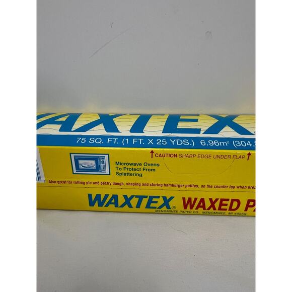 Vtg Waxtex Waxed Paper Microwave Bake 75 SQ FT Sealed NOS - Picture 5 of 7